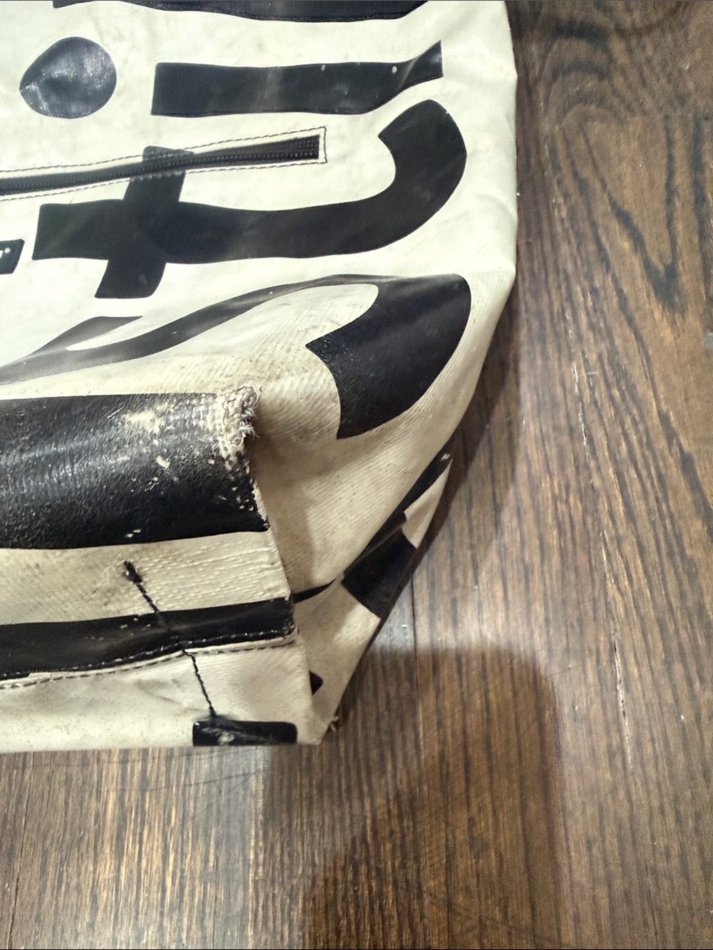FREITAG Grey & Black Graphic Shoulder Bag with Detachable Pouch. - Picture 3 of 16